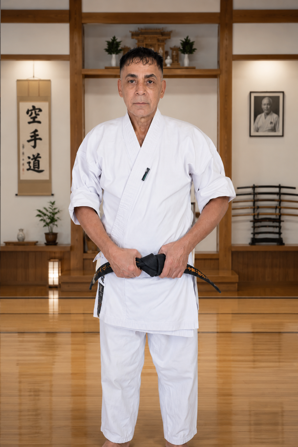 Fotografia do Shihan Henrique de kimono