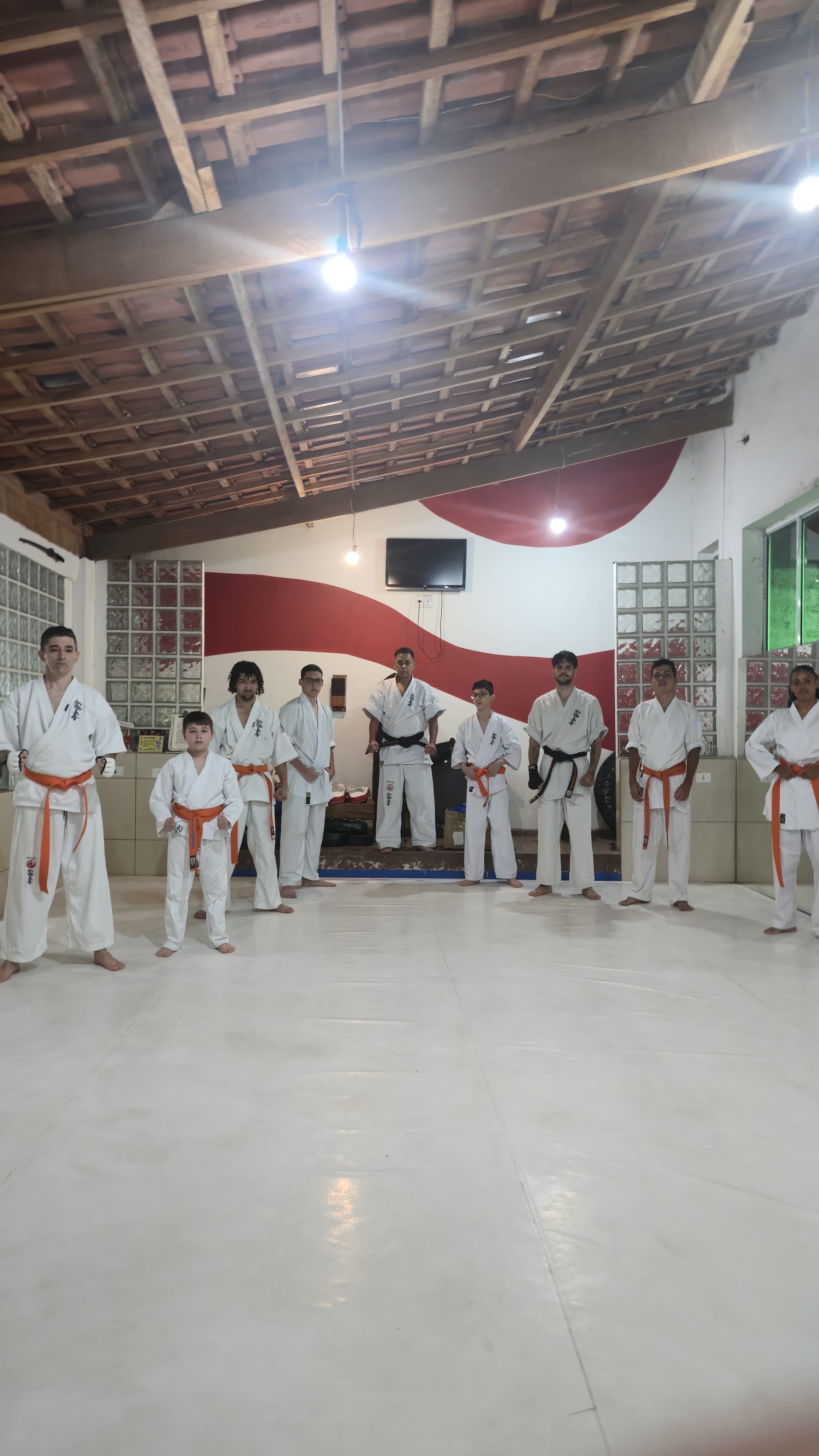 Turma do Templo Kenshin no encerramento do treino